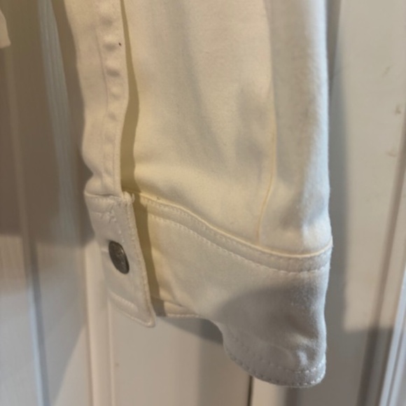 Live a Little White womens Denim Jacket XL - Picture 5 of 6